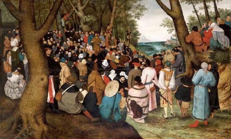 Pieter Brueghel the Younger The Preaching of St John the Baptist oil painting image